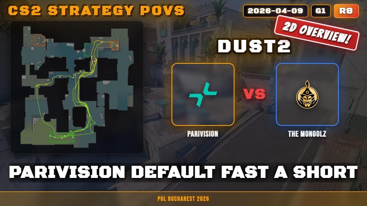 Parivision Default Fast A Short vs The MongolZ - Dust2 - PGL Bucharest 2026
