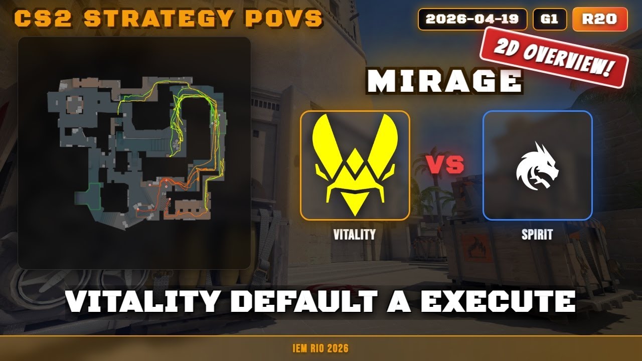Vitality Default A Execute vs Spirit - Mirage - IEM Rio 2026