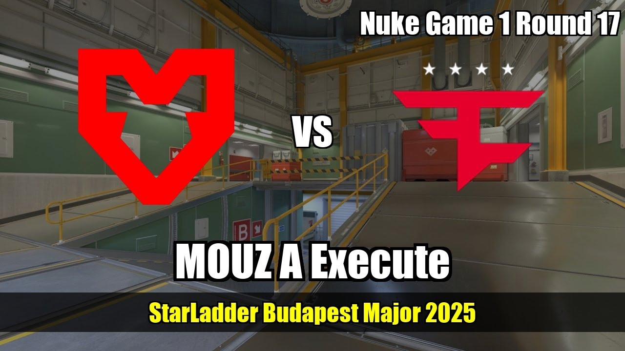 MOUZ A Execute, 2nd try vs FaZe - Nuke - StarLadder Budapest Major 2025