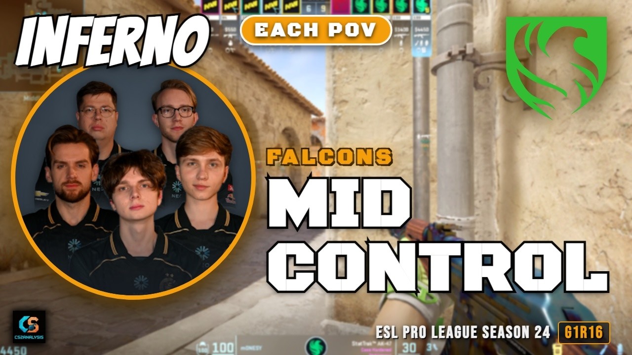 Falcons Mid Control, rotating to B vs Natus Vincere - Inferno - ESL Pro League Season 24