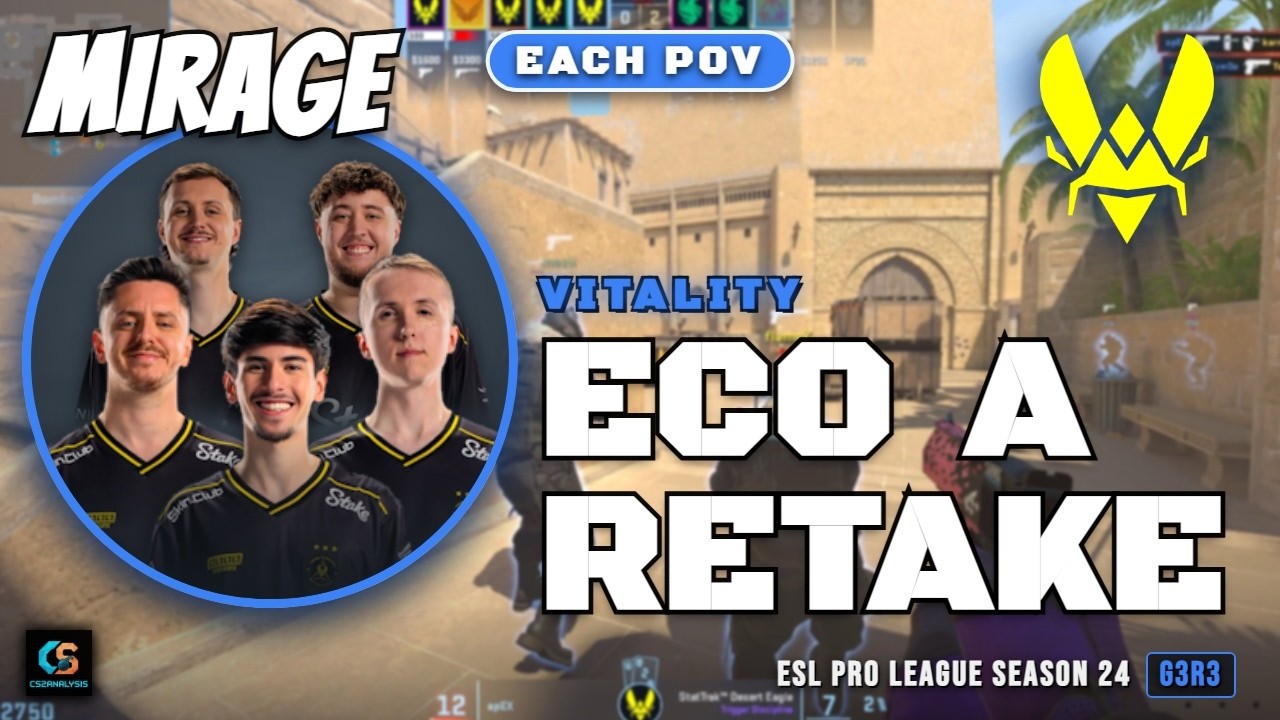 Vitality Eco A Retake vs Falcons - Mirage - ESL Pro League Season 24
