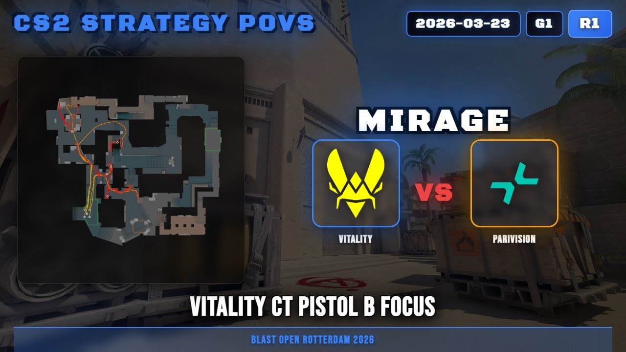 Vitality CT Pistol B Focus vs PARIVISION - Mirage - BLAST Open Rotterdam 2026