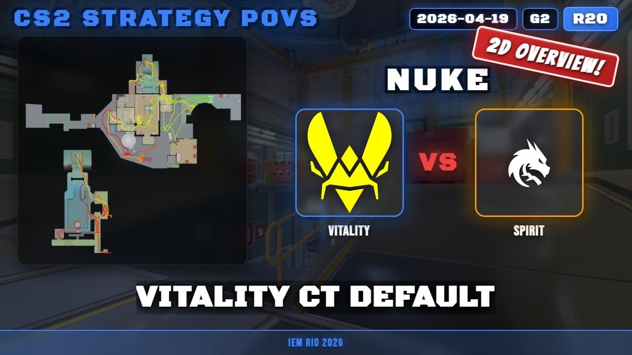 Vitality CT Default, 1:34 RED HE vs Spirit - Nuke - IEM Rio 2026