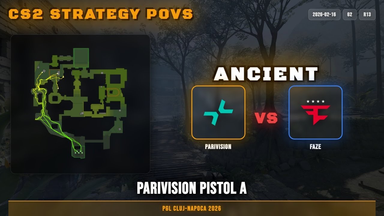 PARIVISION Pistol A vs FaZe - Ancient - PGL Cluj-Napoca 2026