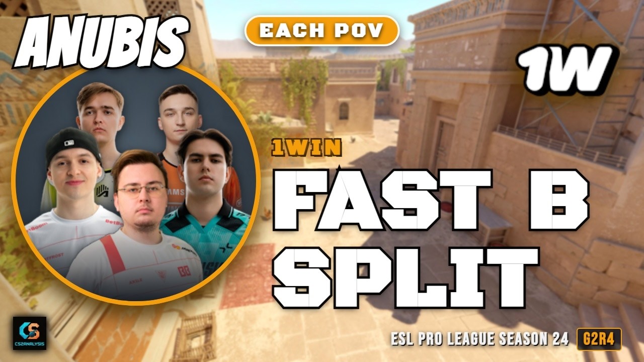 1win Fast B Split vs Spirit - Anubis - ESL Pro League Season 24