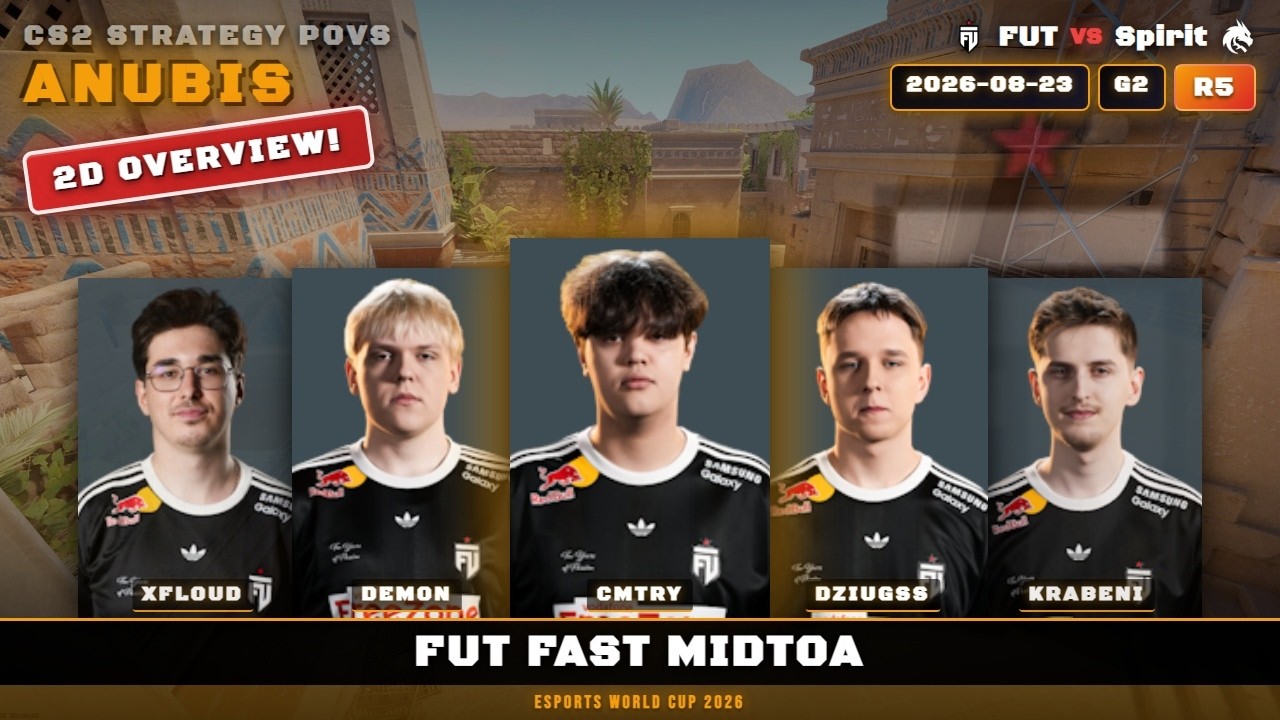 FUT Fast MidToA vs Spirit - Anubis - Esports World Cup 2026