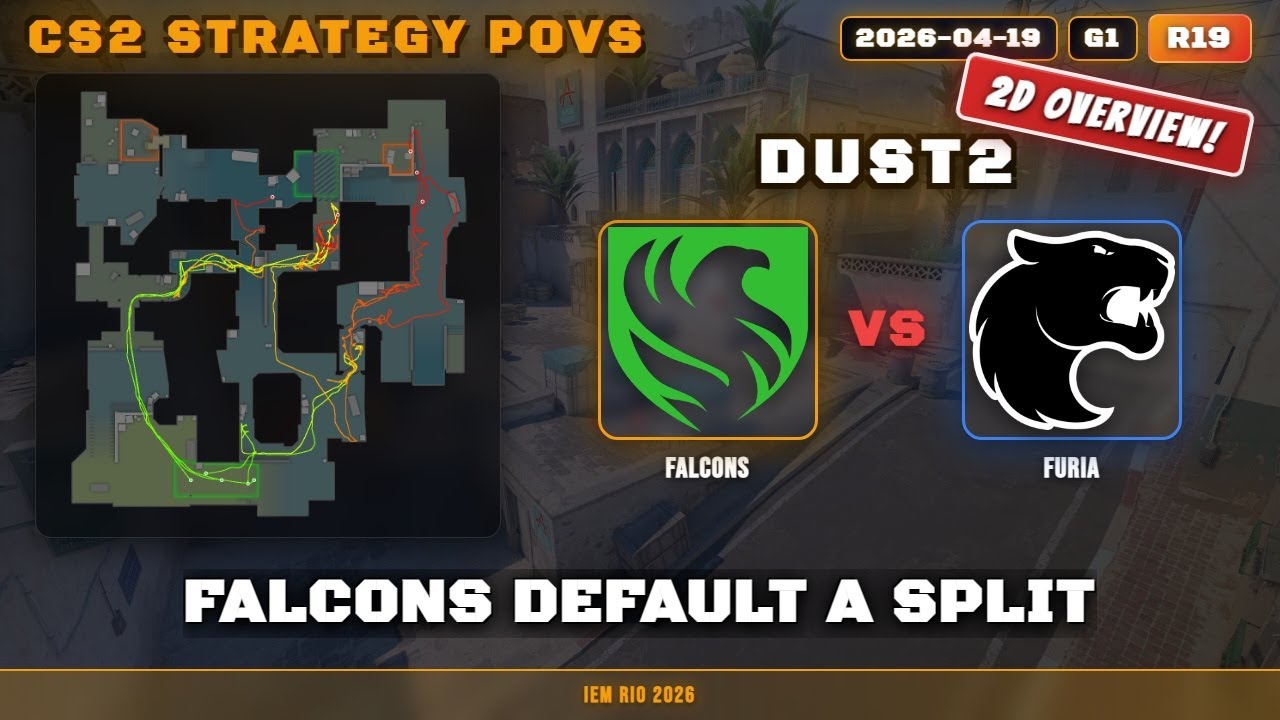 Falcons Default A Split vs FURIA - Dust2 - IEM Rio 2026