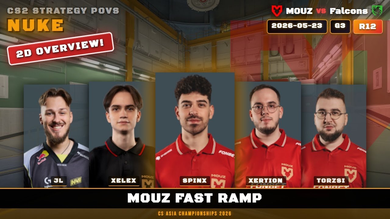 MOUZ Fast Ramp vs Falcons - Nuke -  CS Asia Championships 2026