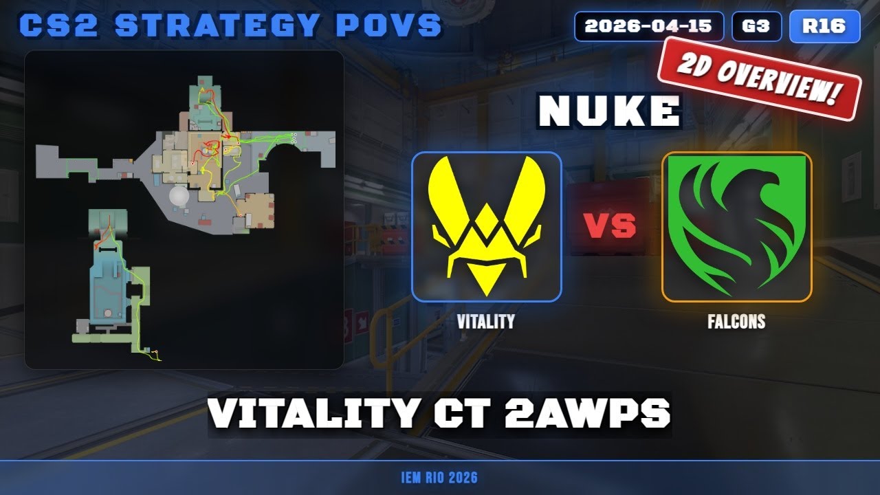 Vitality CT 2AWPs vs Falcons - Nuke - IEM Rio 2026