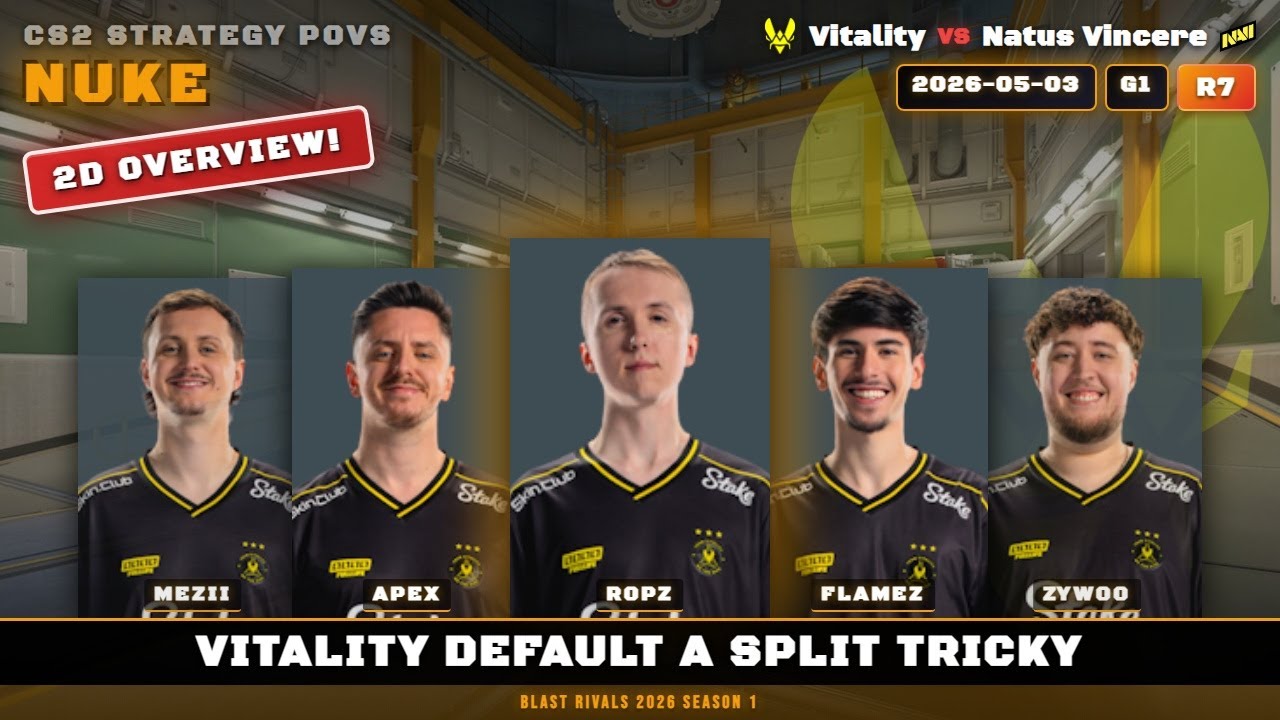 Vitality Default A Split Tricky vs Natus Vincere - Nuke - BLAST Rivals 2026 Season 1