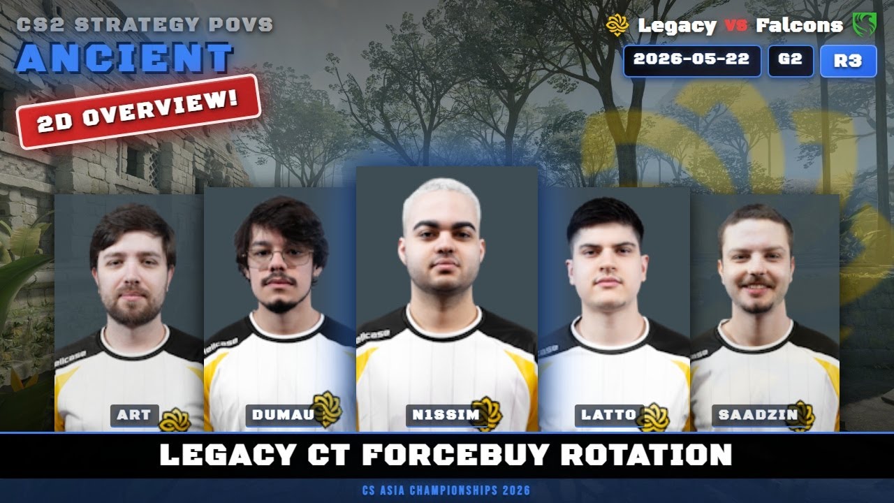 Legacy CT ForceBuy Rotation vs Falcons - Ancient -  CS Asia Championships 2026