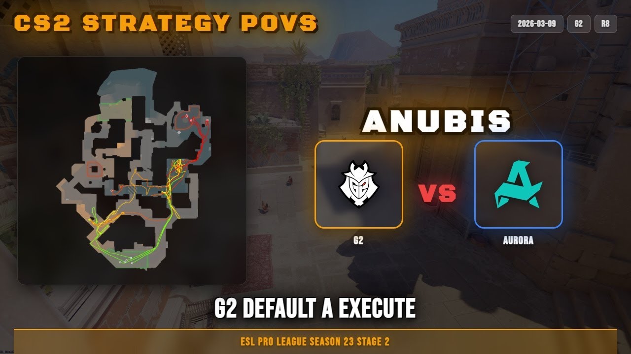G2 Default A Execute vs Aurora - Anubis - ESL Pro League Season 23 Stage 2