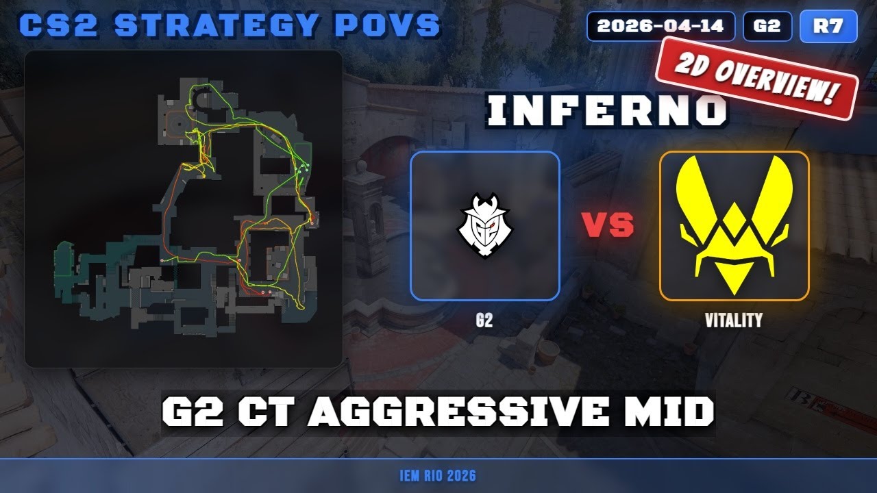 G2 CT Aggressive Mid vs Vitality - Inferno - IEM Rio 2026