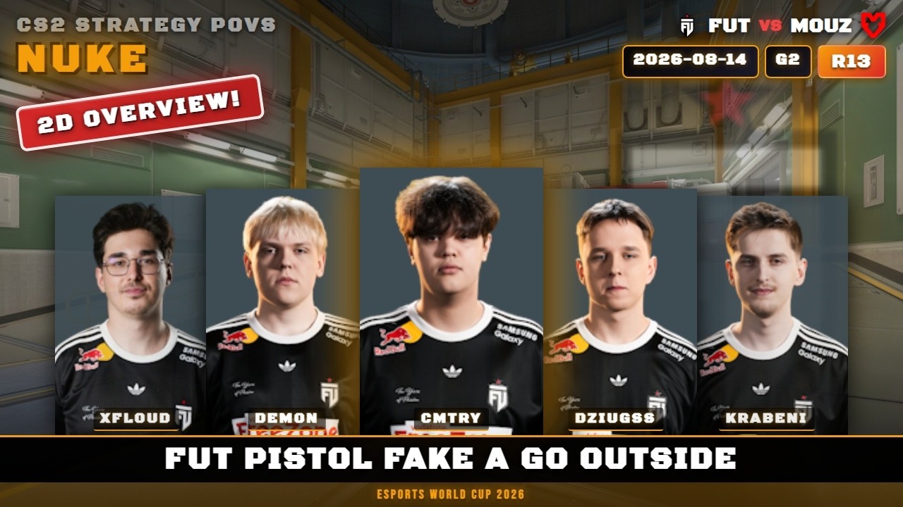 FUT Pistol Fake A Go Outside vs MOUZ - Nuke - Esports World Cup 2026
