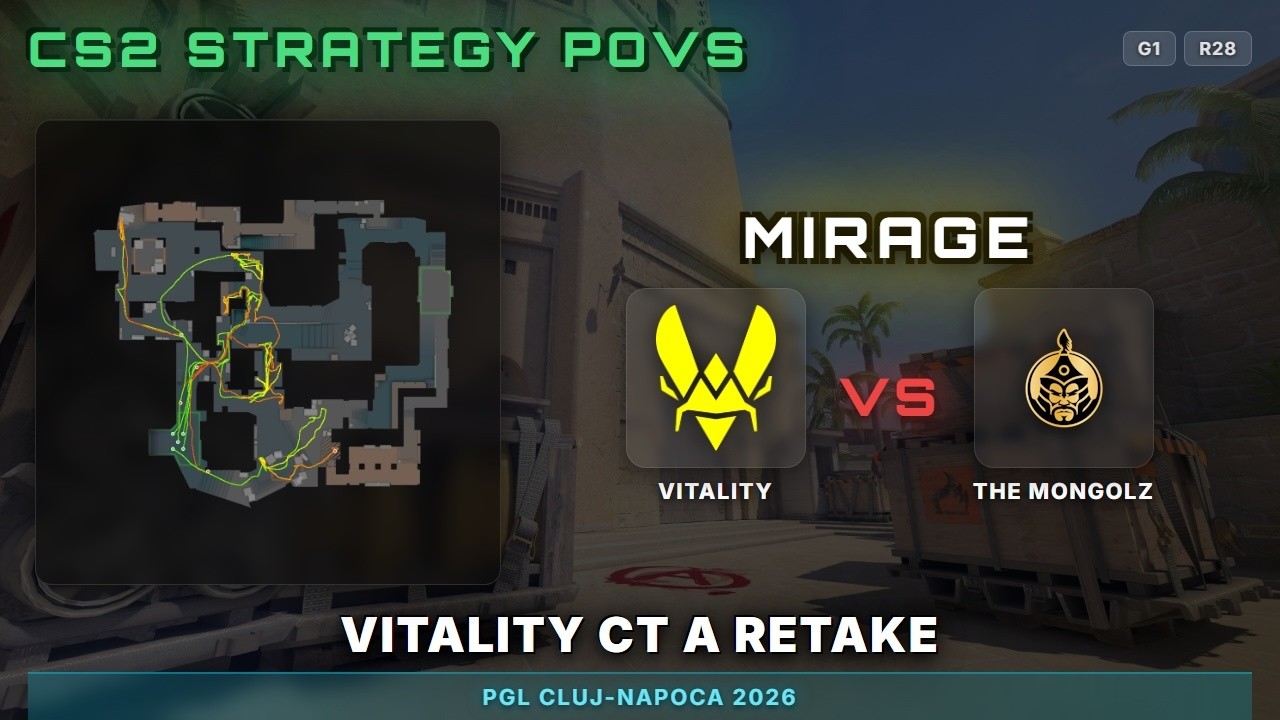Vitality CT A Retake vs The MongolZ - Mirage - PGL Cluj-Napoca 2026