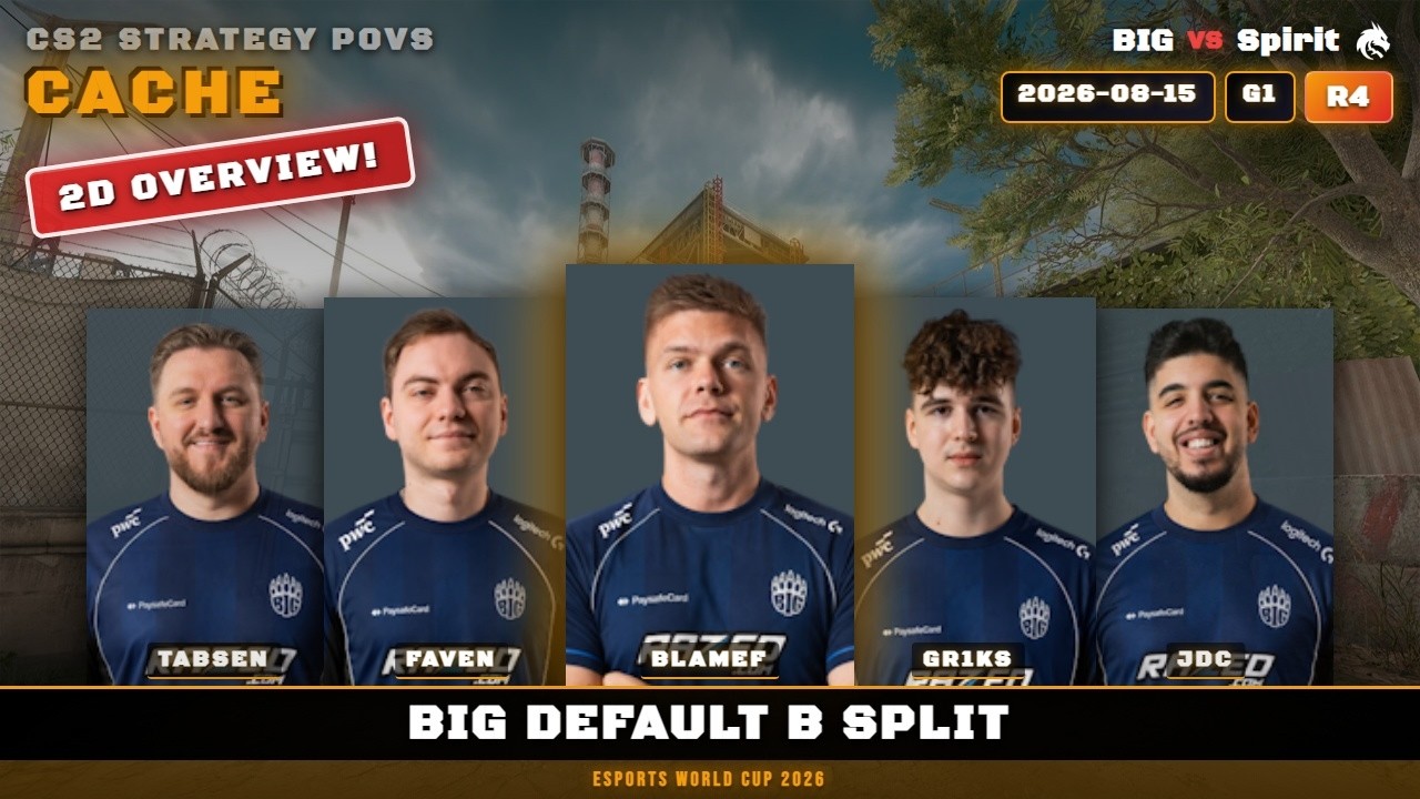 BIG Default B Split vs Spirit - Cache - Esports World Cup 2026