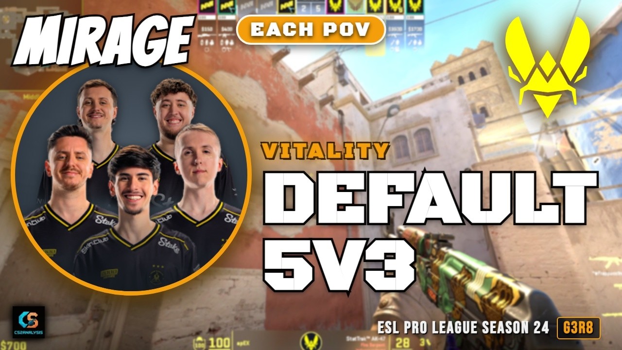 Vitality Default 5v3 vs Natus Vincere - Mirage - ESL Pro League Season 24