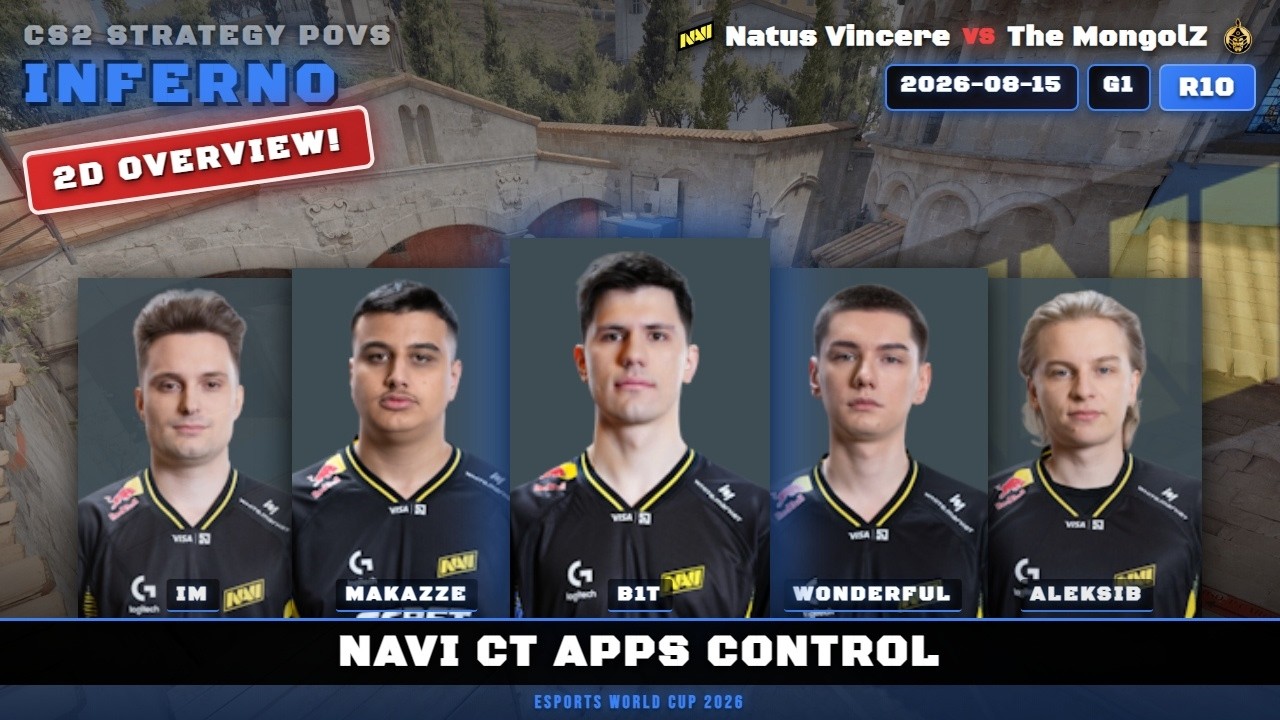 NaVi CT Apps Control vs The MongolZ - Inferno - Esports World Cup 2026