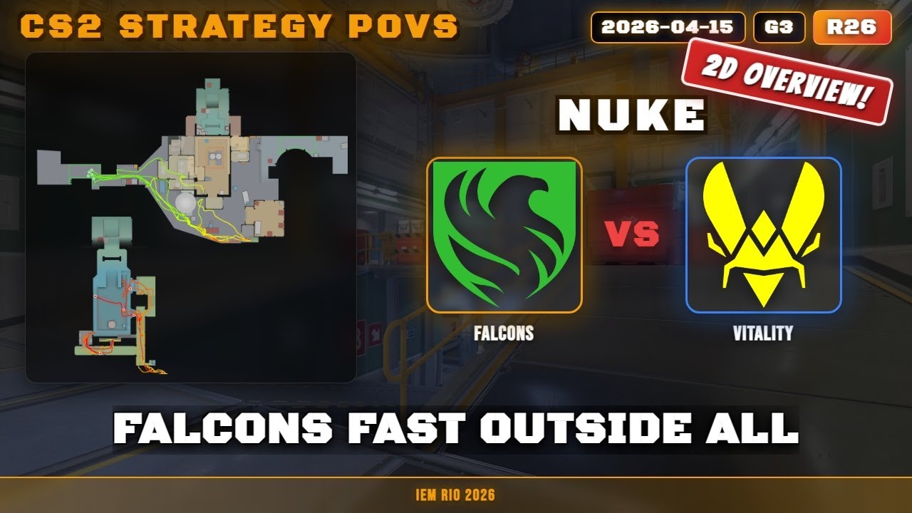 Falcons Fast Outside All vs Vitality - Nuke - IEM Rio 2026