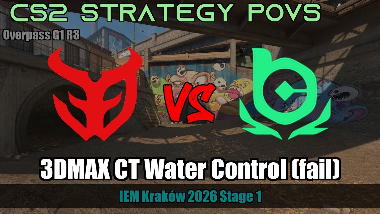 3DMAX CT Water Control (fail) vs BC.Game - Overpass - IEM Kraków 2026 Stage 1