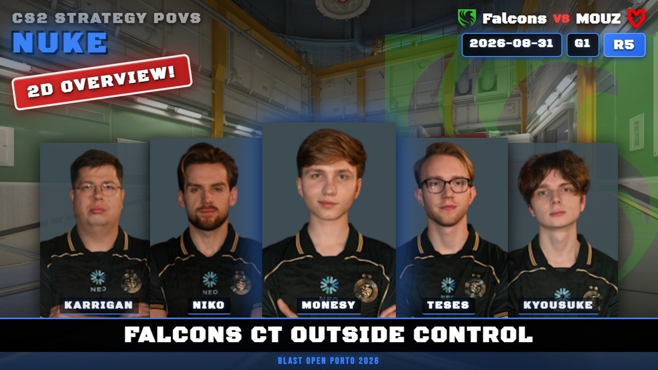 Falcons CT Outside Control vs MOUZ - Nuke - BLAST Open Porto 2026