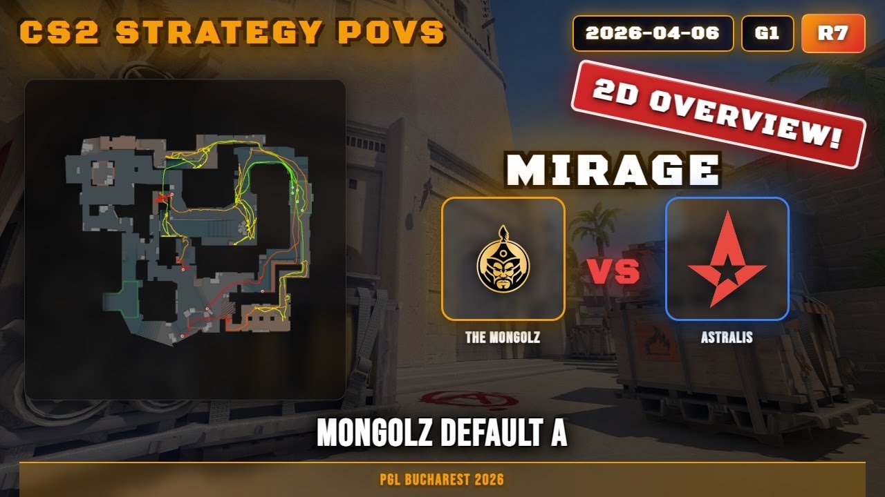 MongolZ Default A vs Astralis - Mirage - PGL Bucharest 2026