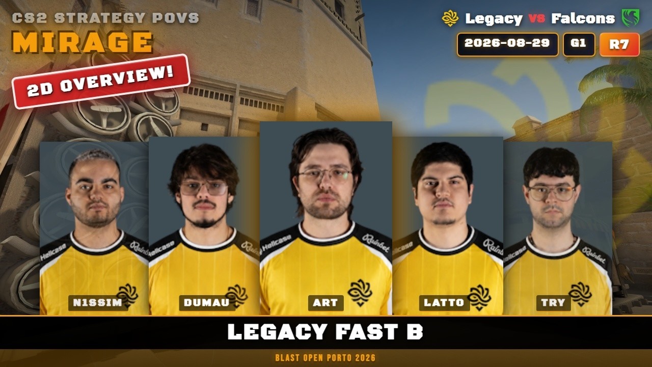 Legacy Fast B, re-executing second plan vs Falcons - Mirage - BLAST Open Porto 2026