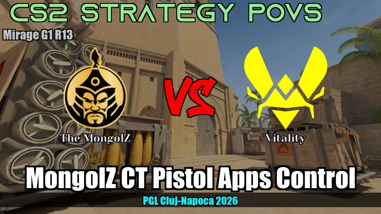MongolZ CT Pistol Apps Control vs Vitality - Mirage - PGL Cluj-Napoca 2026