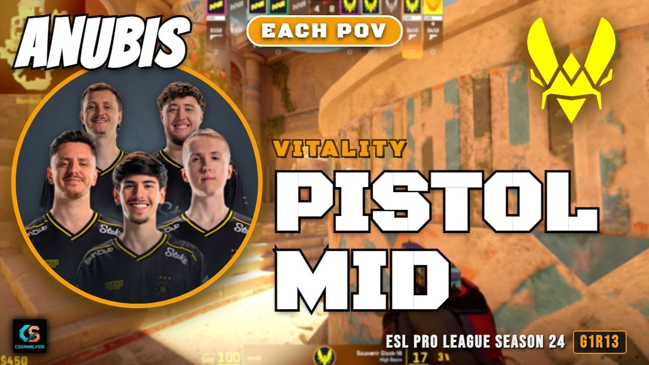 Vitality Pistol Mid vs Natus Vincere - Anubis - ESL Pro League Season 24