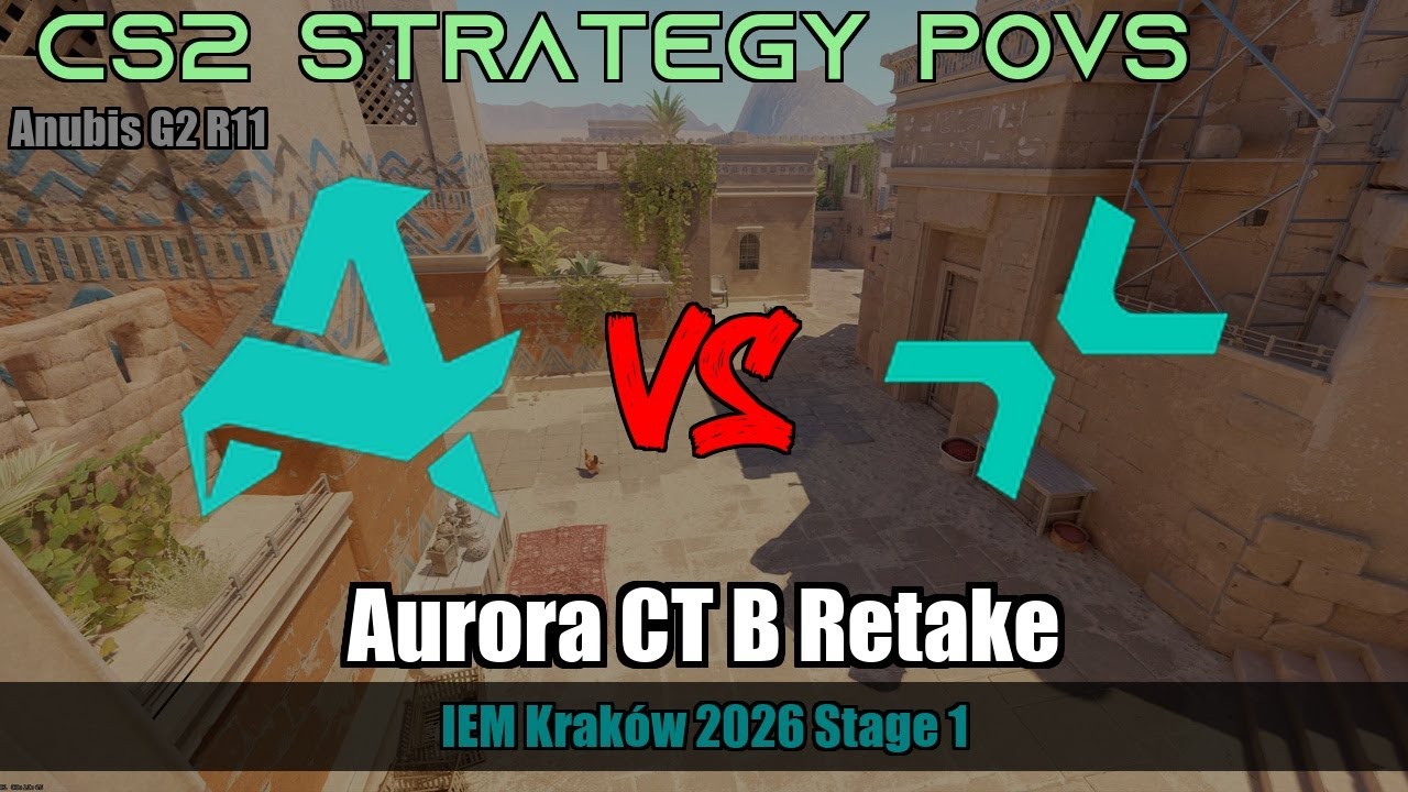 Aurora CT B Retake vs PARIVISION - Anubis - IEM Kraków 2026 Stage 1