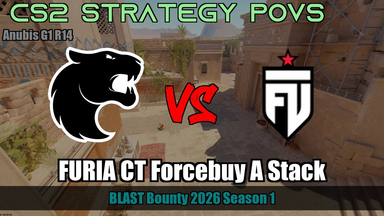 FURIA CT Forcebuy A Stack vs FUT - Anubis - BLAST Bounty 2026 Season 1