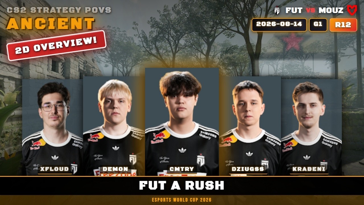 FUT A Rush vs MOUZ - Ancient - Esports World Cup 2026