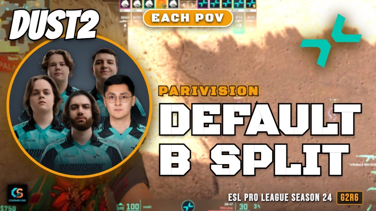 PARIVISION Default B Split vs Spirit - Dust2 - ESL Pro League Season 24