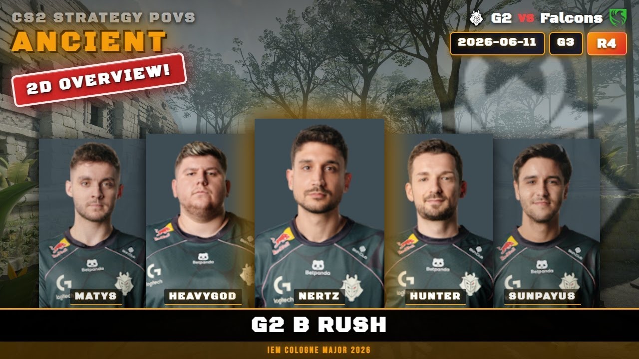 G2 B Rush vs Falcons - Ancient - IEM Cologne Major 2026