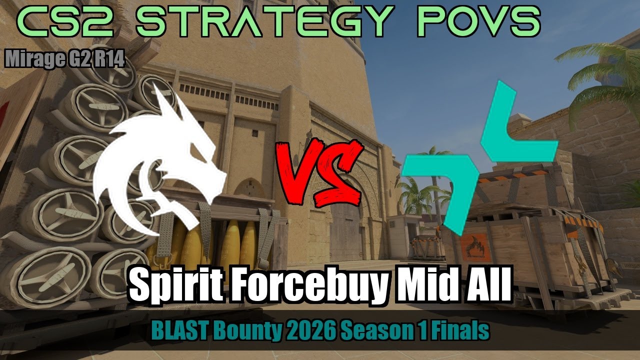 Spirit Forcebuy Mid All vs PARIVISION - Mirage - BLAST Bounty 2026 Season 1 Finals