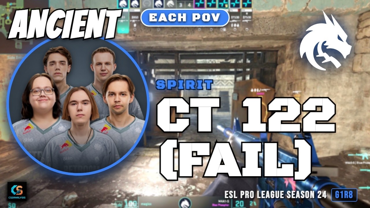 Spirit CT 122 (fail) vs PARIVISION - Ancient - ESL Pro League Season 24