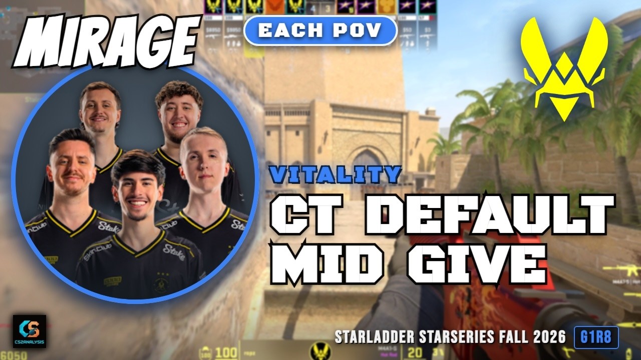 Vitality CT Default Mid Give vs magic - Mirage - StarLadder StarSeries Fall 2026