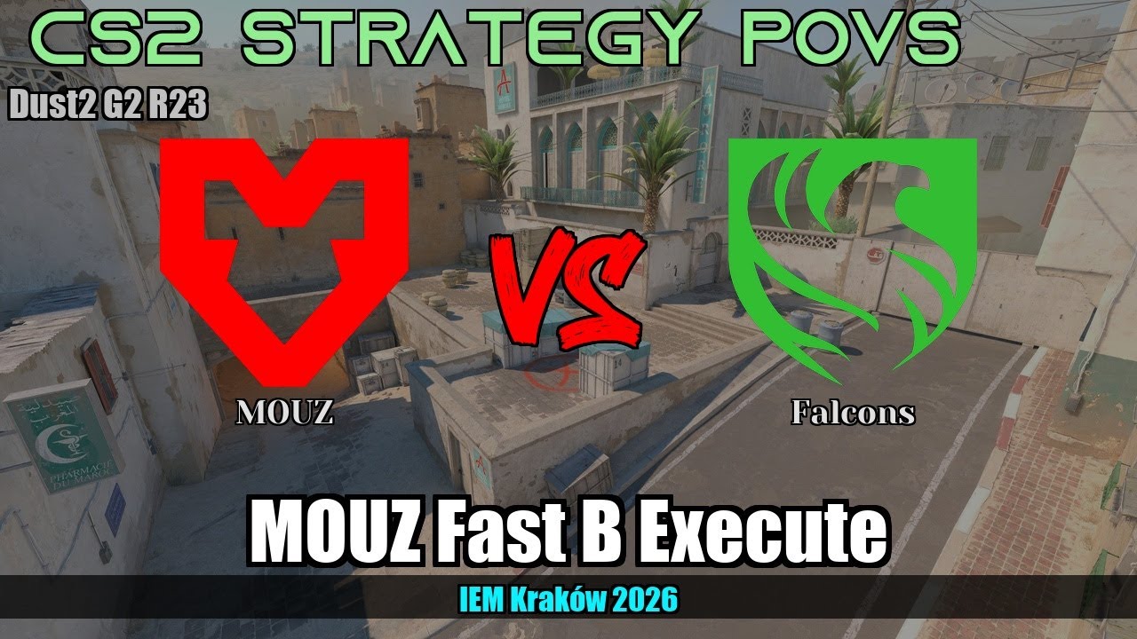 MOUZ Fast B Execute vs Falcons - Dust2 - IEM Kraków 2026