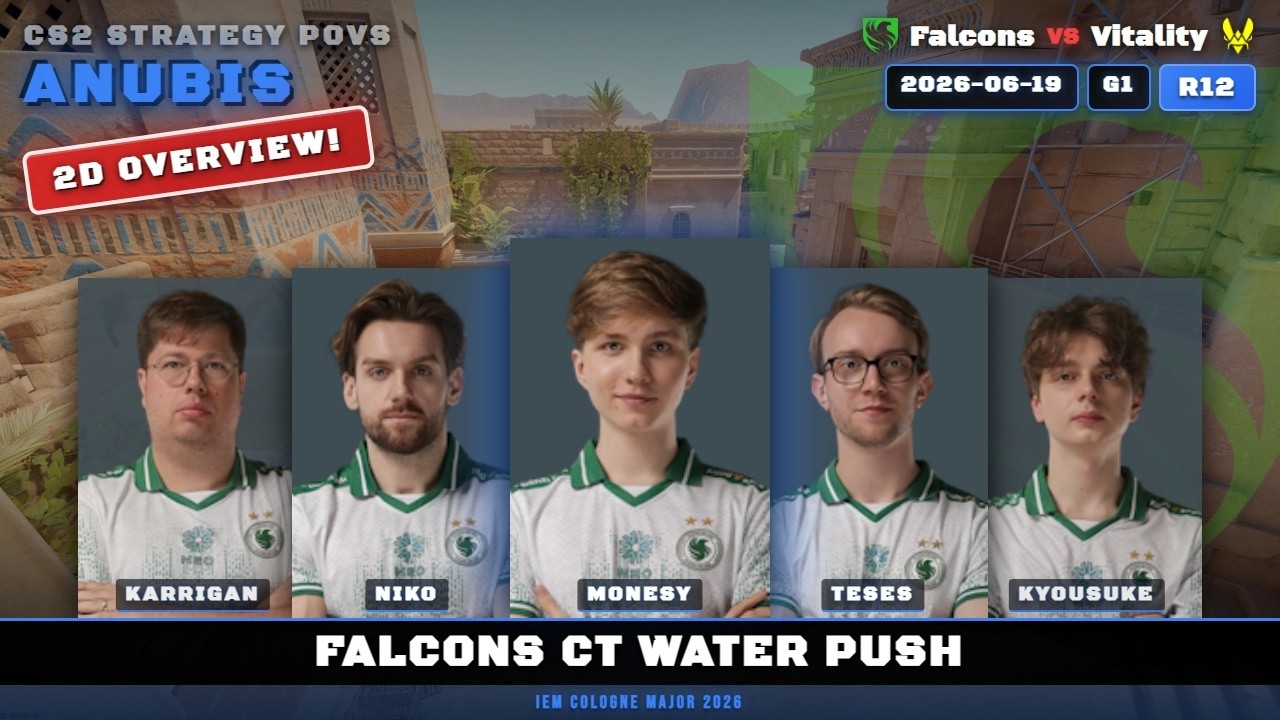 Falcons CT Water Push vs Vitality - Anubis - IEM Cologne Major 2026