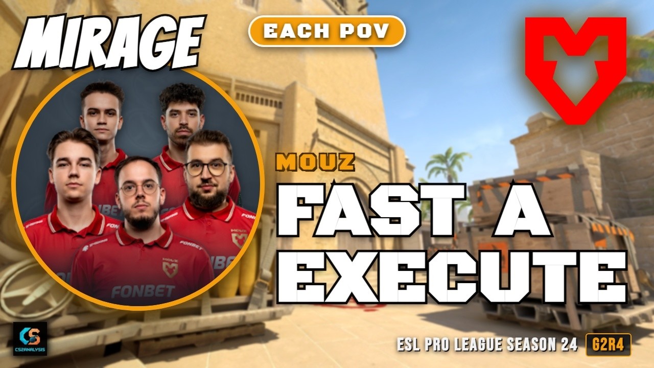 MOUZ Fast A Execute vs Spirit - Mirage - ESL Pro League Season 24