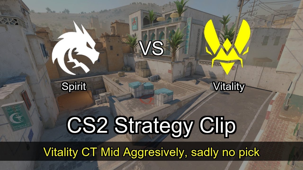 Vitality CT Mid Aggresively, sadly no pick vs Spirit - Dust2 - StarLadder Budapest Major 2025