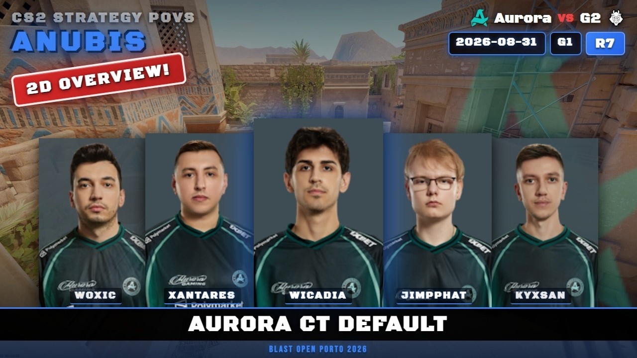 Aurora CT Default vs G2 - Anubis - BLAST Open Porto 2026