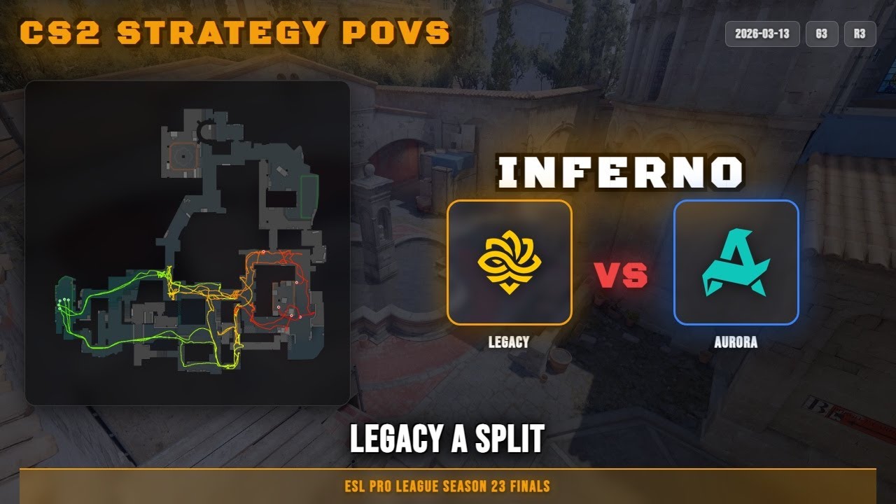 Legacy A Split vs Aurora - Inferno - ESL Pro League Season 23 Finals