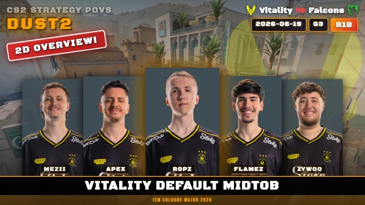 Vitality Default MidToB vs Falcons - Dust2 - IEM Cologne Major 2026