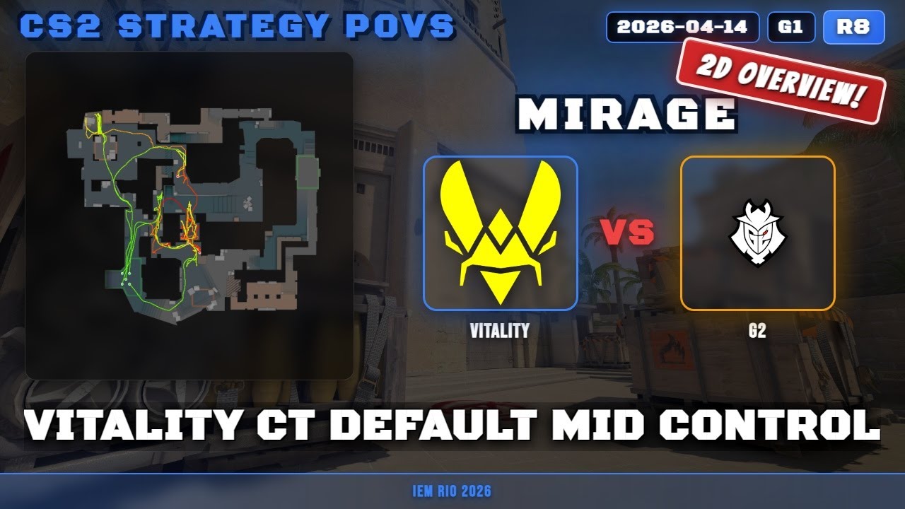 Vitality CT Default Mid Control vs G2 - Mirage - IEM Rio 2026
