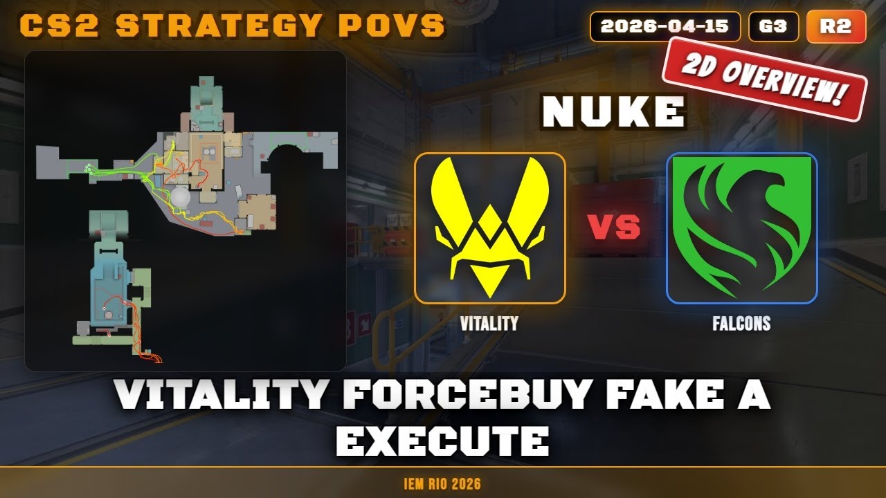 Vitality ForceBuy Fake A Execute vs Falcons - Nuke - IEM Rio 2026