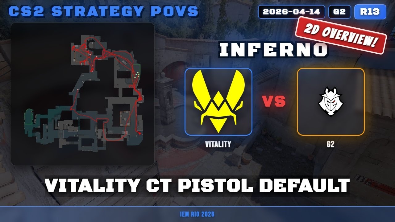 Vitality CT Pistol Default vs G2 - Inferno - IEM Rio 2026
