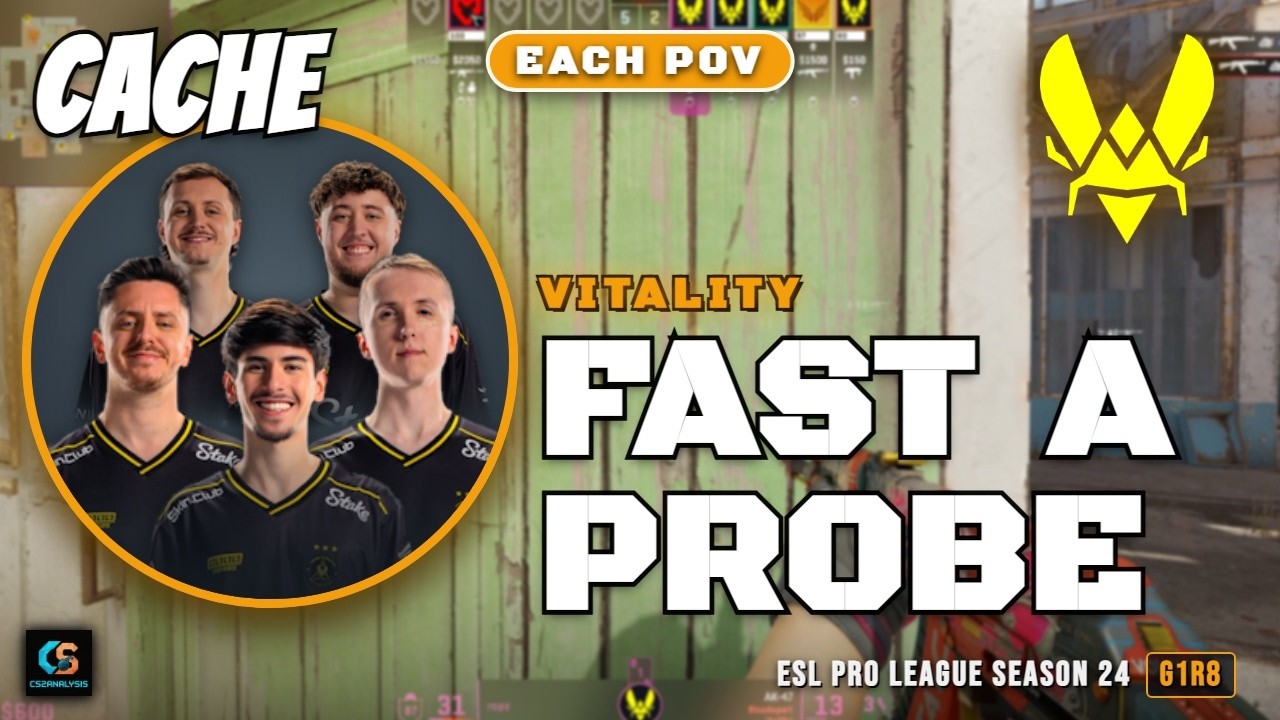 Vitality Fast A Probe vs MOUZ - Cache - ESL Pro League Season 24