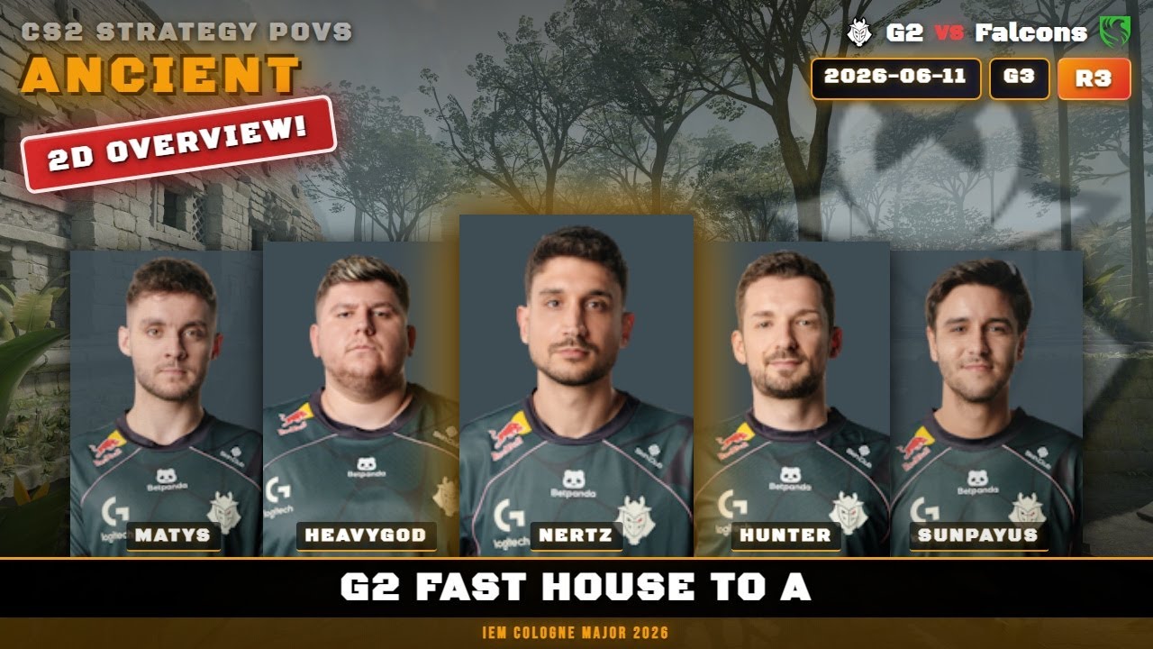 G2 Fast House to A vs Falcons - Ancient - IEM Cologne Major 2026