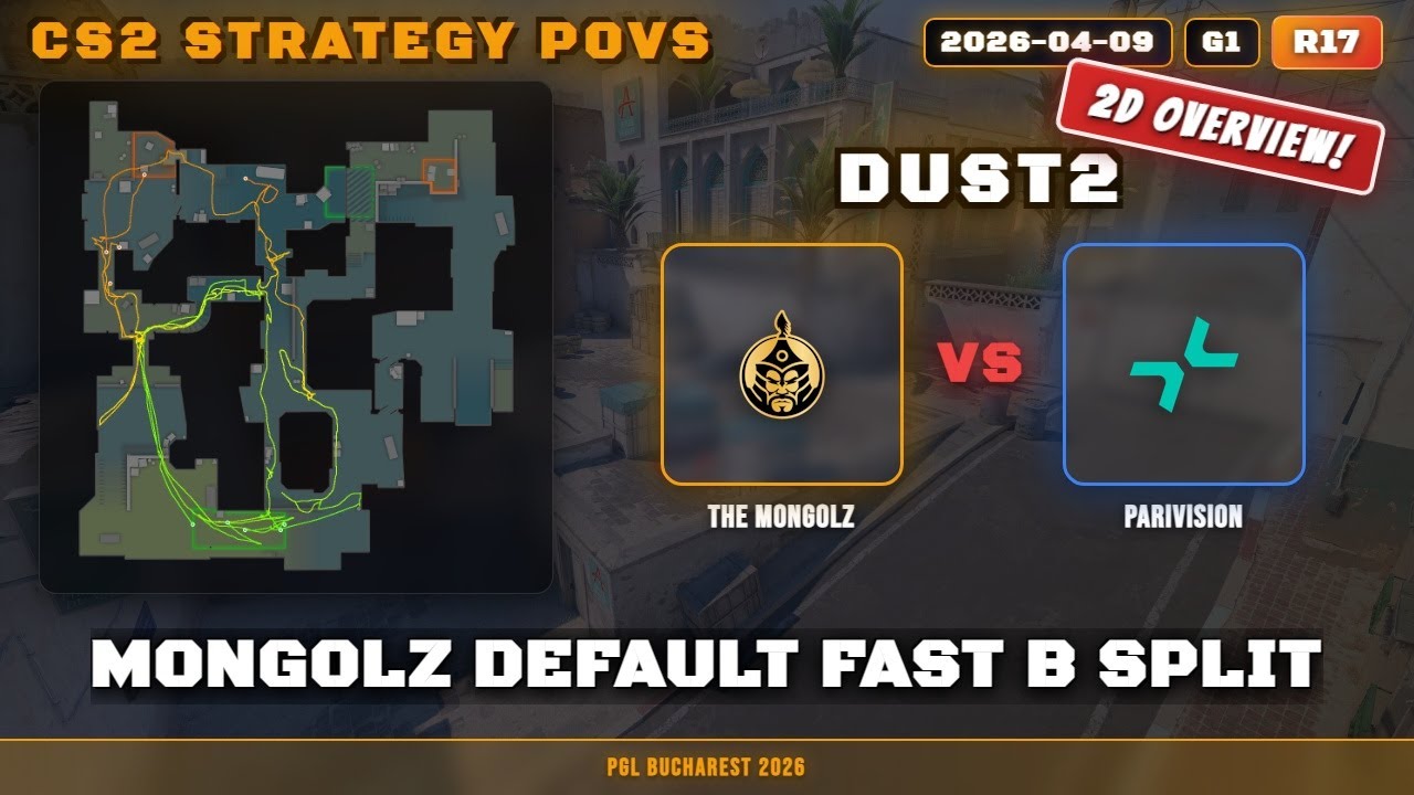 MongolZ Default Fast B Split vs The MongolZ - Dust2 - PGL Bucharest 2026